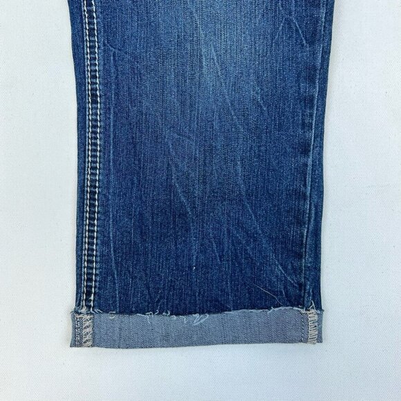 Curves Series Womens Short & Sexy Capri Jeans Blue Stretch Zip Juniors 11 New - Picture 7 of 11